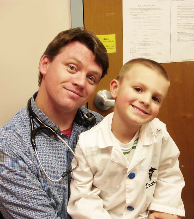 Dr. Bell and patient